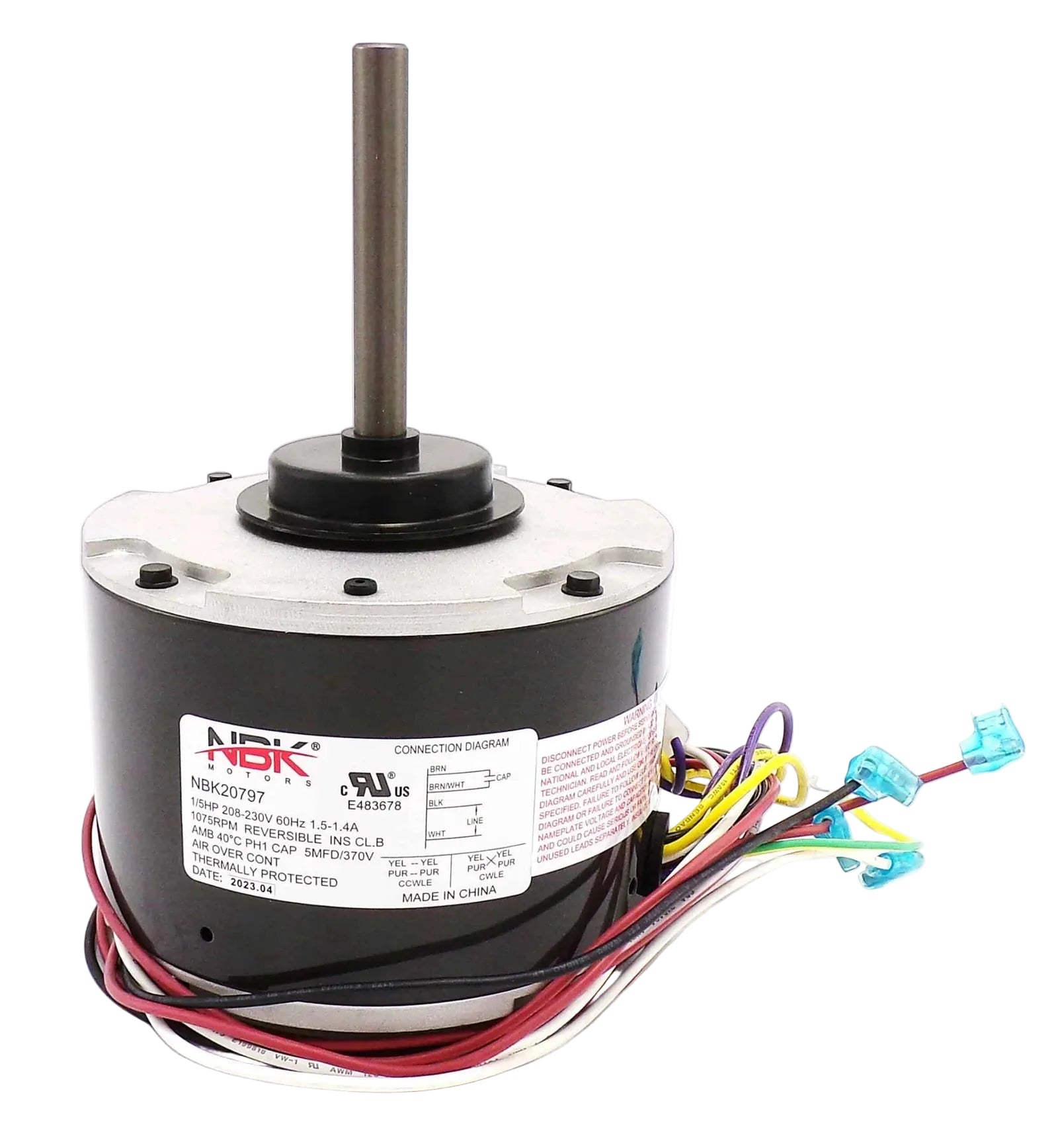 Condenser Motor 208/230V 1/5 Hp Replaces Rheem 51-23055-11