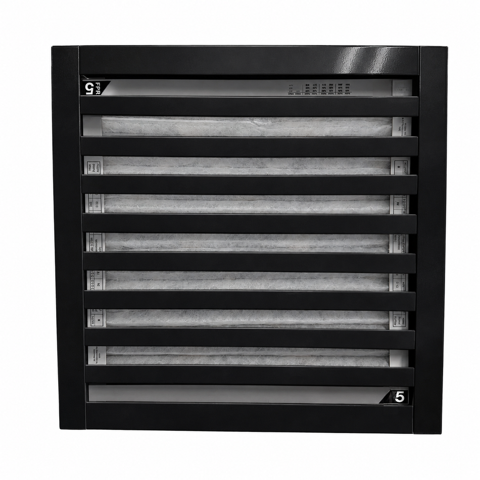 EZ Plenum 10x10 Linear Slot Return Grille with Filter - Modern Aluminum Return Filter Grille for Ceiling or Wall