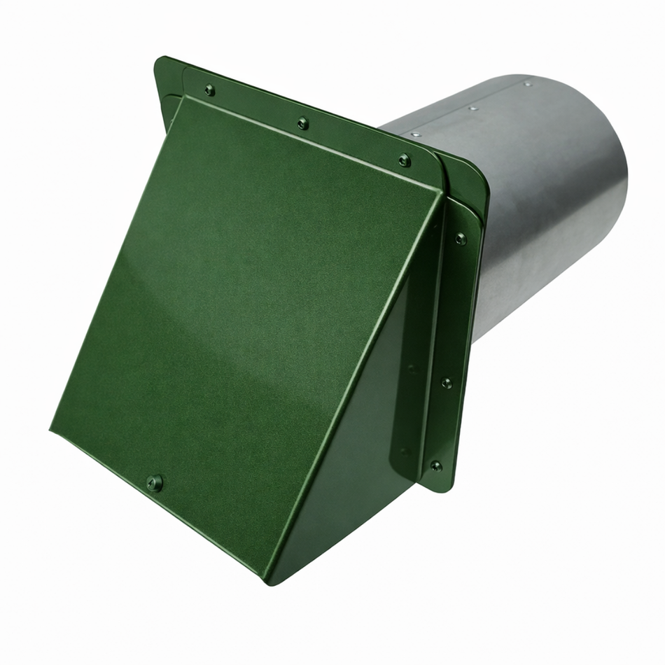 EZ Plenum EZSWC8 8"-Inch Side Wall Cap with Swivel Lock Backdraft Damper, Removable Screen, 26GA Galvanized Steel