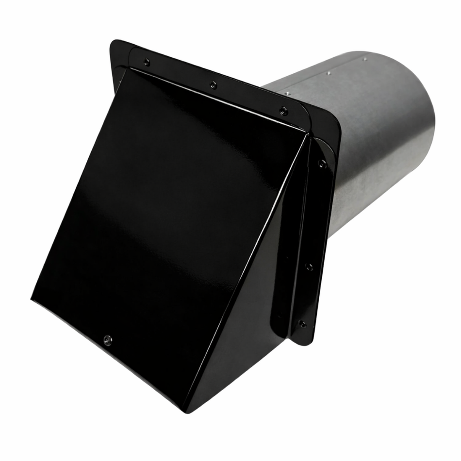 EZ Plenum EZSWC8 8"-Inch Side Wall Cap with Swivel Lock Backdraft Damper, Removable Screen, 26GA Galvanized Steel