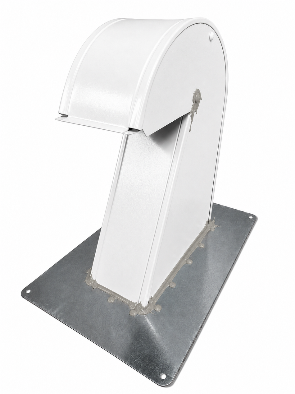 EZ Plenum EZRVCD10 10"-Inch Roof Vent with Collar, Backdraft Damper, Removable Screen, 26GA Galvanized Steel, Extra Tall Profile