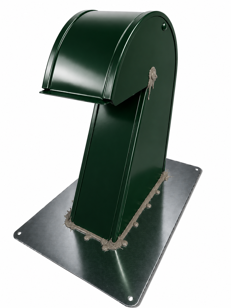 EZ Plenum EZRVCD10 10"-Inch Roof Vent with Collar, Backdraft Damper, Removable Screen, 26GA Galvanized Steel, Extra Tall Profile