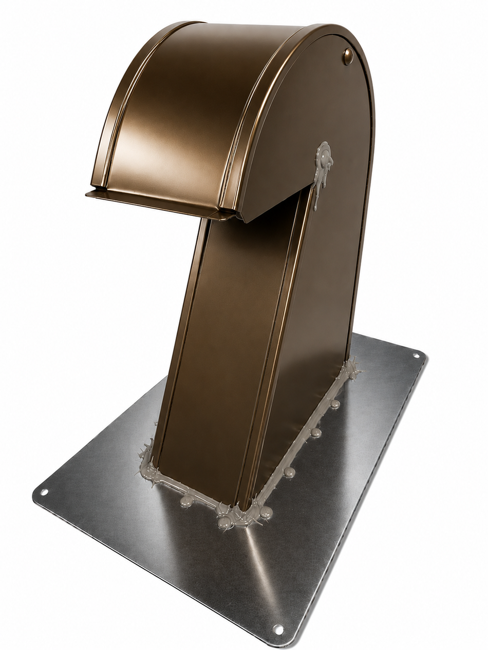 EZ Plenum EZRVCD10 10"-Inch Roof Vent with Collar, Backdraft Damper, Removable Screen, 26GA Galvanized Steel, Extra Tall Profile