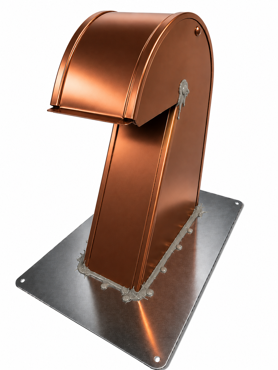 EZ Plenum EZRVCD10 10"-Inch Roof Vent with Collar, Backdraft Damper, Removable Screen, 26GA Galvanized Steel, Extra Tall Profile
