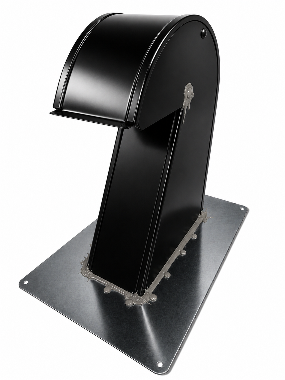 EZ Plenum EZRVCD10 10"-Inch Roof Vent with Collar, Backdraft Damper, Removable Screen, 26GA Galvanized Steel, Extra Tall Profile