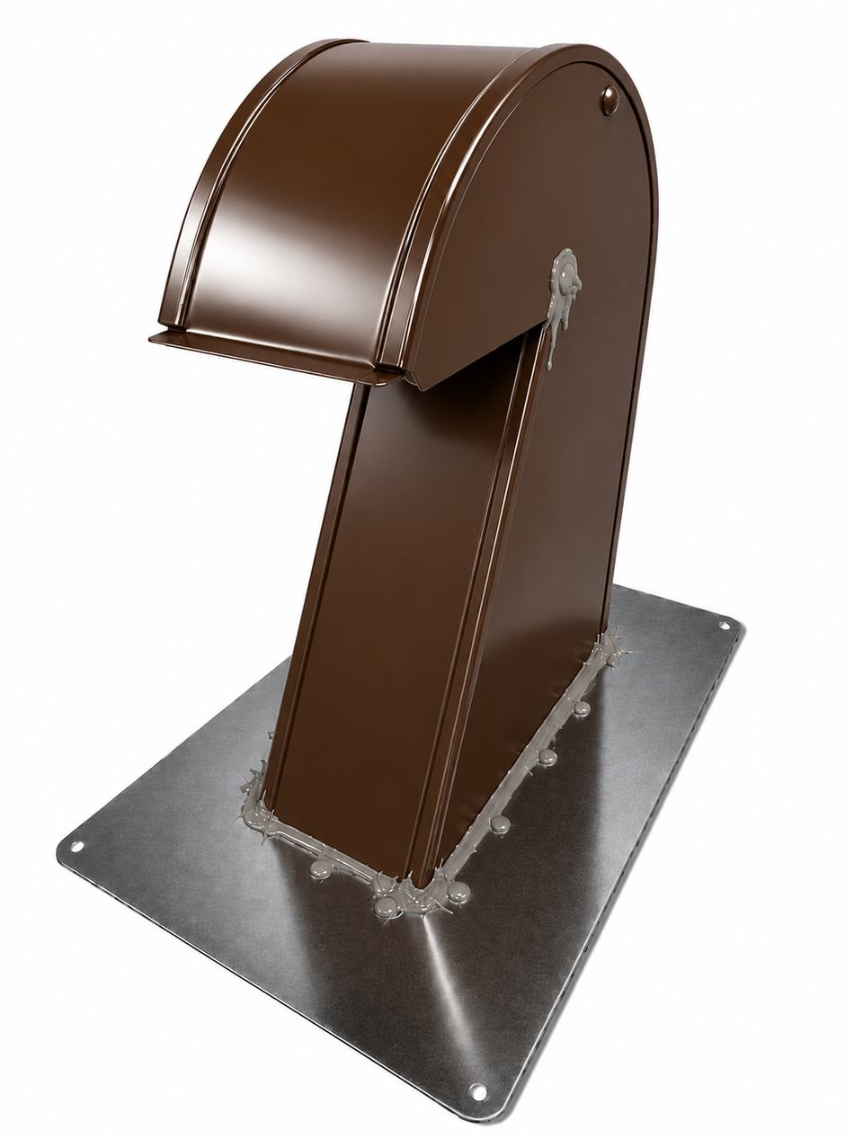 EZ Plenum EZRVCD10 10"-Inch Roof Vent with Collar, Backdraft Damper, Removable Screen, 26GA Galvanized Steel, Extra Tall Profile
