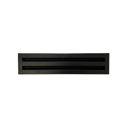 Linear Slot Diffuser 2 Slot 12 inch Front Face Black