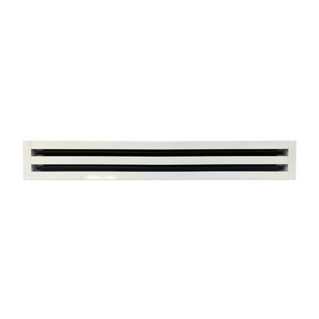 Linear Slot Diffuser 2 Slot 30 inch Front Face White