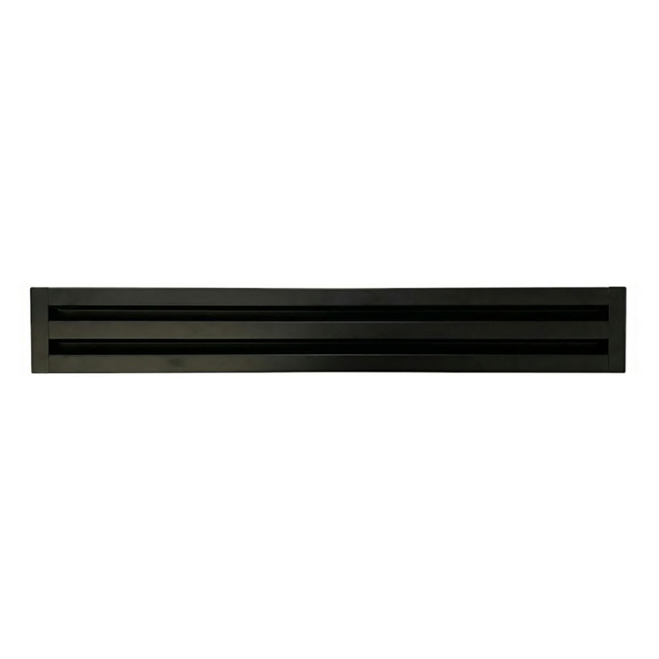 Linear Slot Diffuser 2 Slot 48 inch Front Face Black