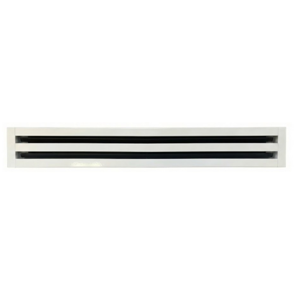 Linear Slot Diffuser 2 Slot 60 inch Front Face White