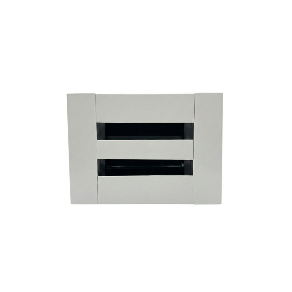 EZ Plenum 6x4 White Linear Slot Diffuser - Modern Air Vent Cover - Aluminum Register Grille for Ceiling & Wall
