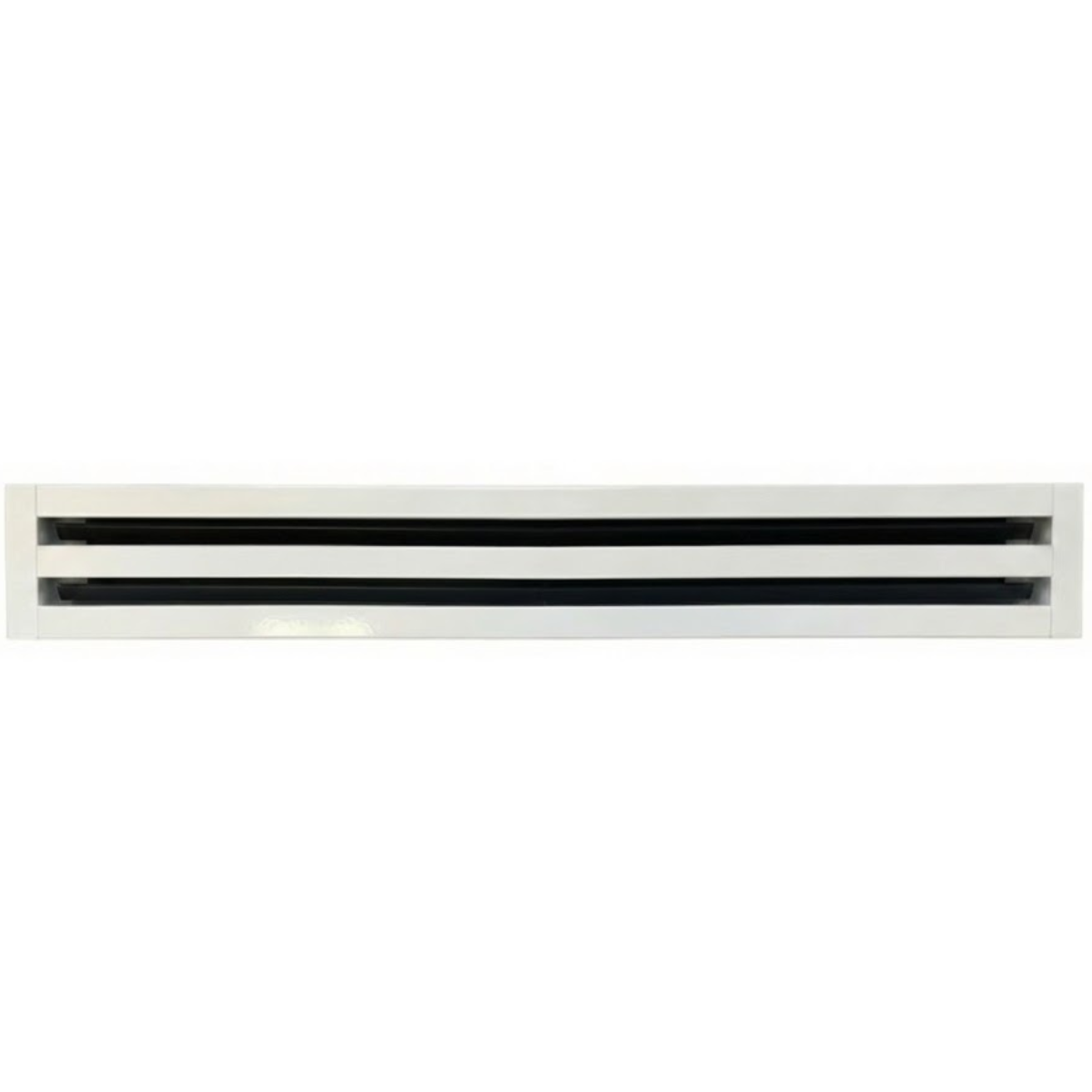 Linear Slot Diffuser 2 Slot 72 inch Front Face White