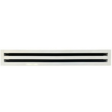 Linear Slot Diffuser 2 Slot 72 inch Front Face White