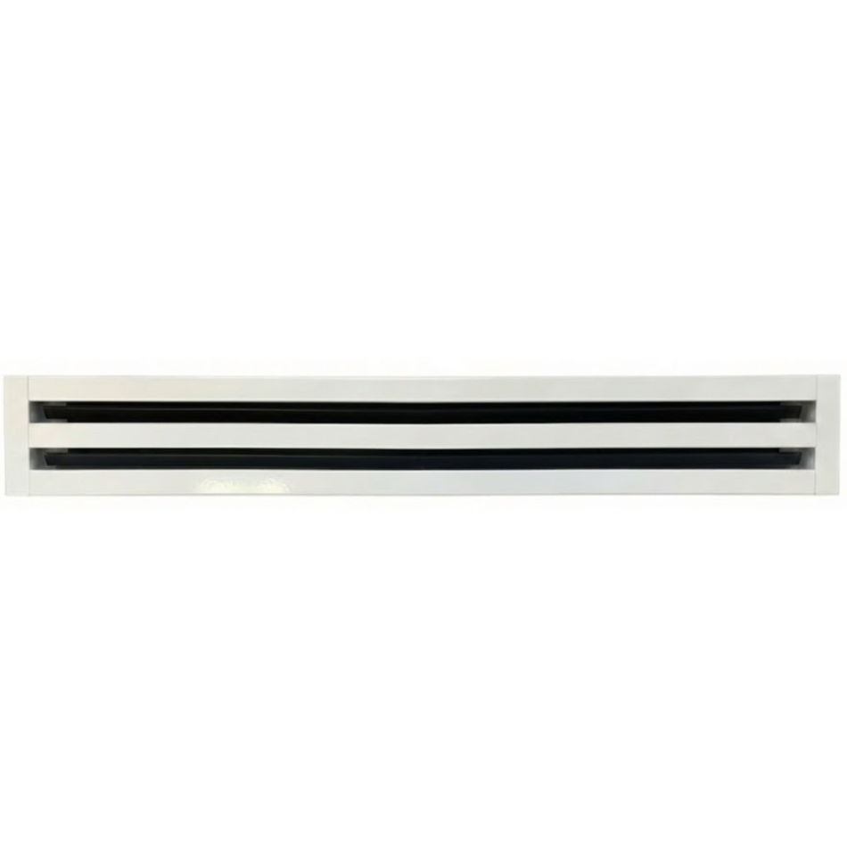 Linear Slot Diffuser 2 Slot 72 inch Front Face White