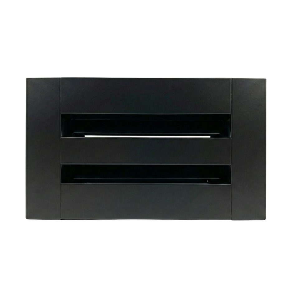 EZ Plenum 8x4 Black Linear Slot Diffuser - Modern Air Vent Cover - Aluminum Register Grille for Ceiling & Wall