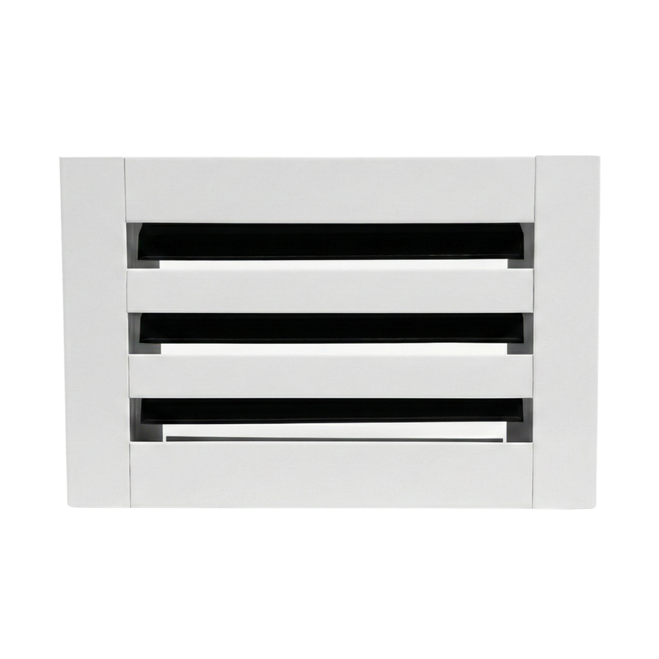 EZ Plenum 10x6 White Linear Slot Diffuser - Modern Air Vent Cover - Aluminum Register Grille for Ceiling & Wall