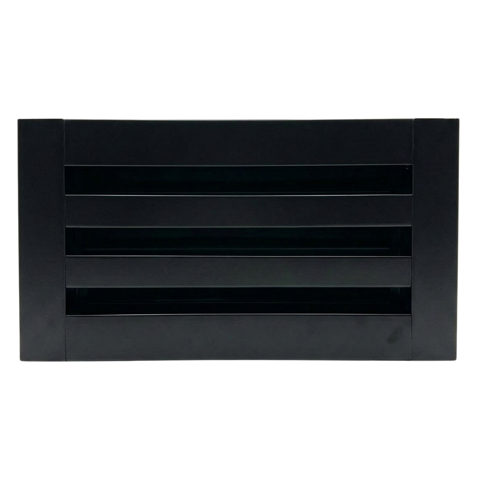 EZ Plenum 12x6 Black Linear Slot Diffuser - Modern Air Vent Cover - Aluminum Register Grille for Ceiling & Wall
