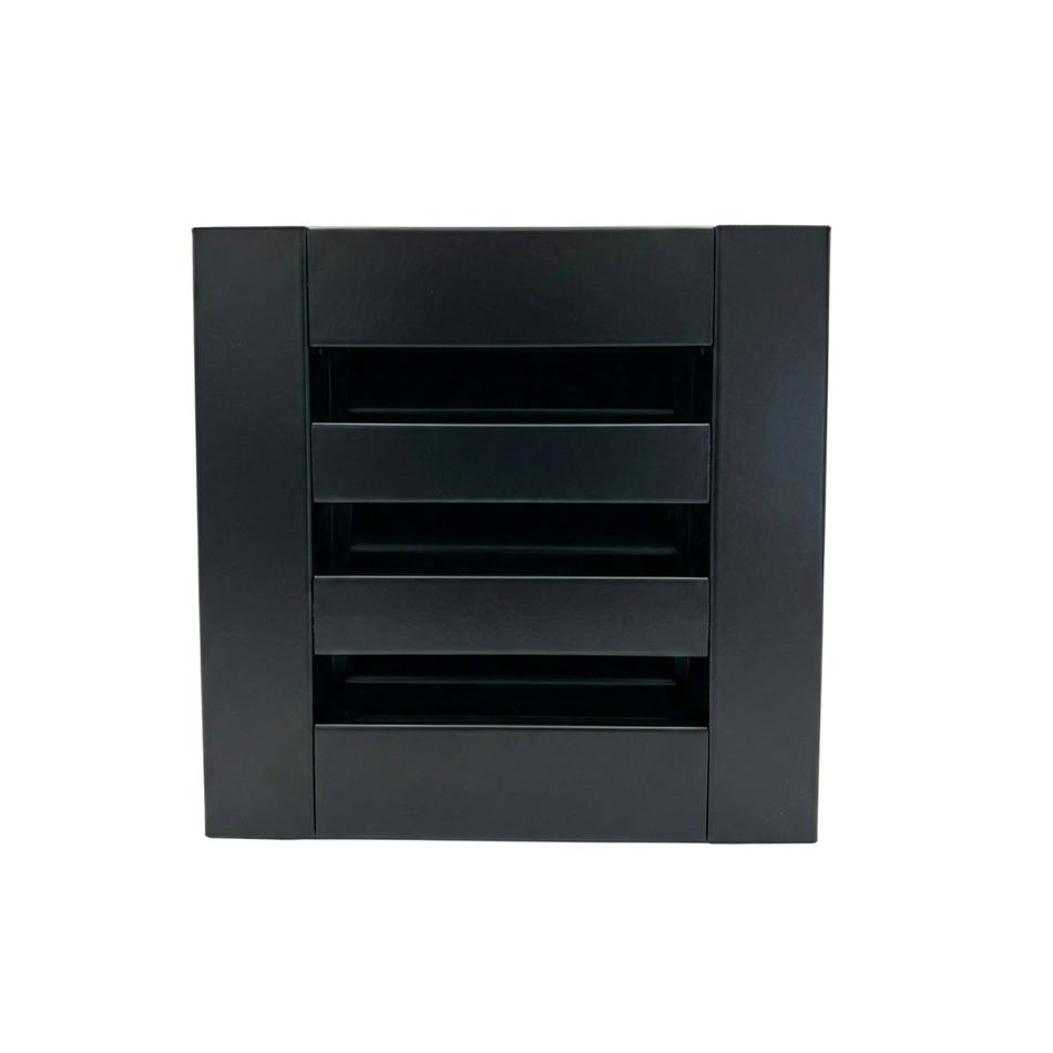 EZ Plenum 6x6 Black Linear Slot Diffuser - Modern Air Vent Cover - Aluminum Register Grille for Ceiling & Wall