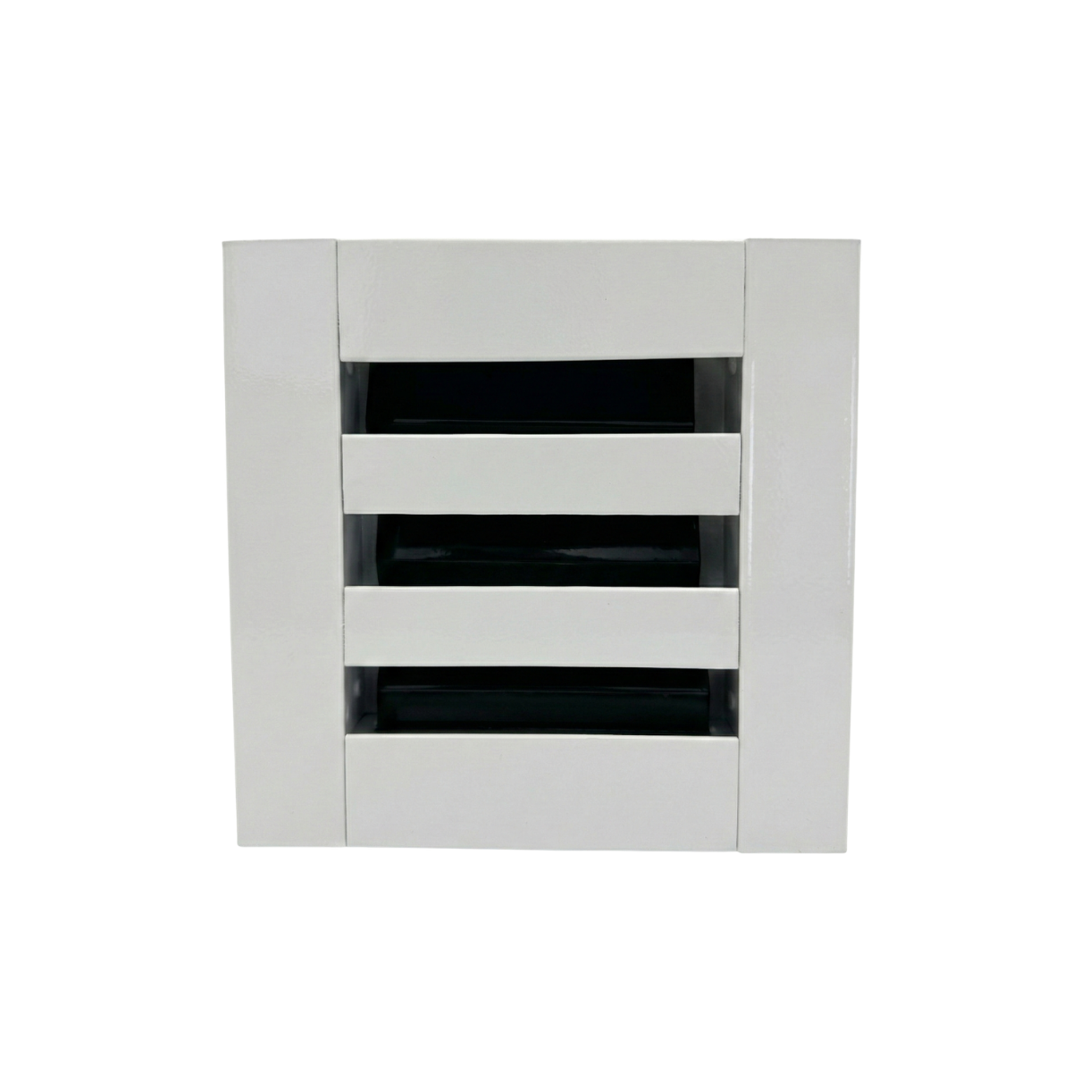 EZ Plenum 6x6 White Linear Slot Diffuser - Modern Air Vent Cover - Aluminum Register Grille for Ceiling & Wall