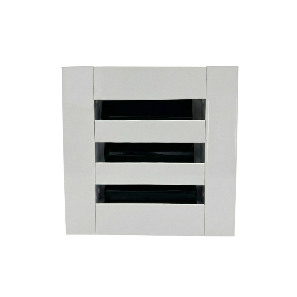 EZ Plenum 6x6 White Linear Slot Diffuser - Modern Air Vent Cover - Aluminum Register Grille for Ceiling & Wall