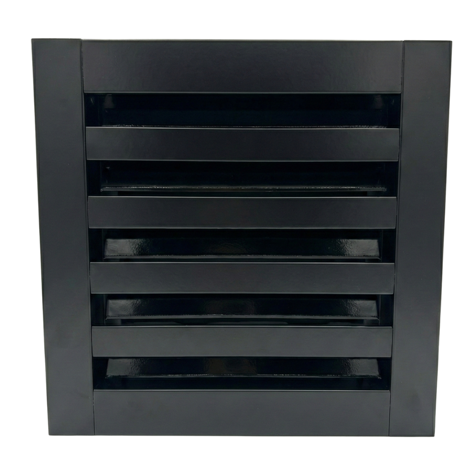 EZ Plenum 10x10 Black Linear Slot Diffuser - Modern Air Vent Cover - Aluminum Register Grille for Ceiling & Wall