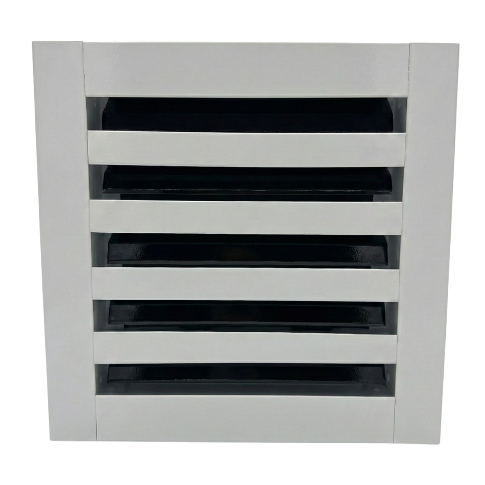 EZ Plenum 10x10 White Linear Slot Diffuser - Modern Air Vent Cover - Aluminum Register Grille for Ceiling & Wall