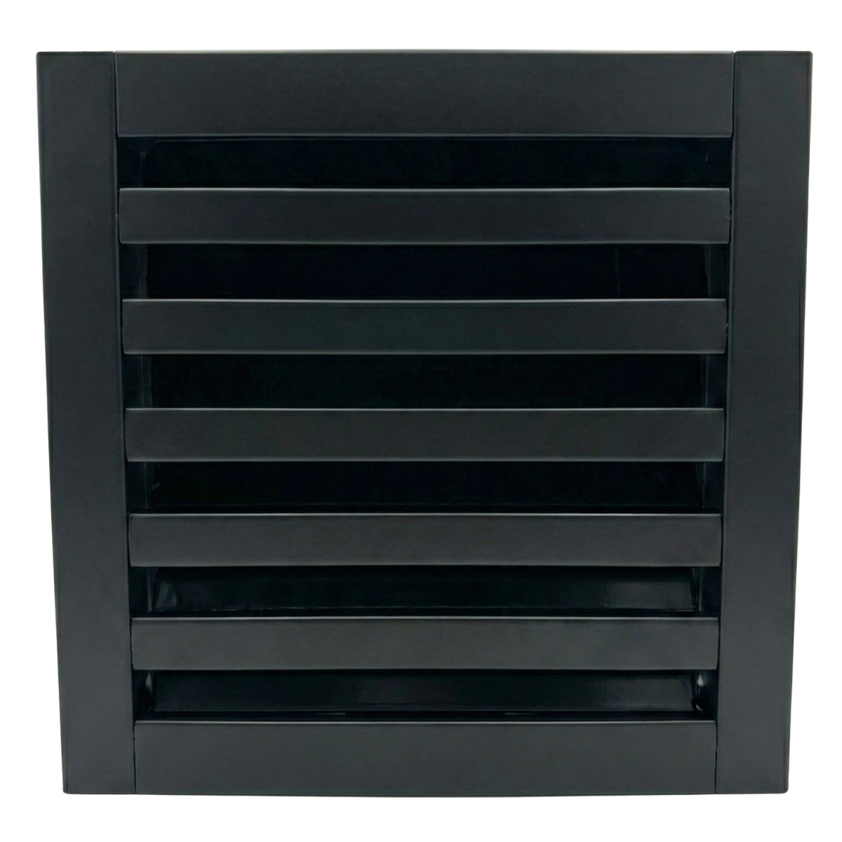 EZ Plenum 12x12 Obsidian Black Linear Slot Supply Diffuser - Modern Air Vent Cover - Aluminum Register Grille for Ceiling, Wall & Floor