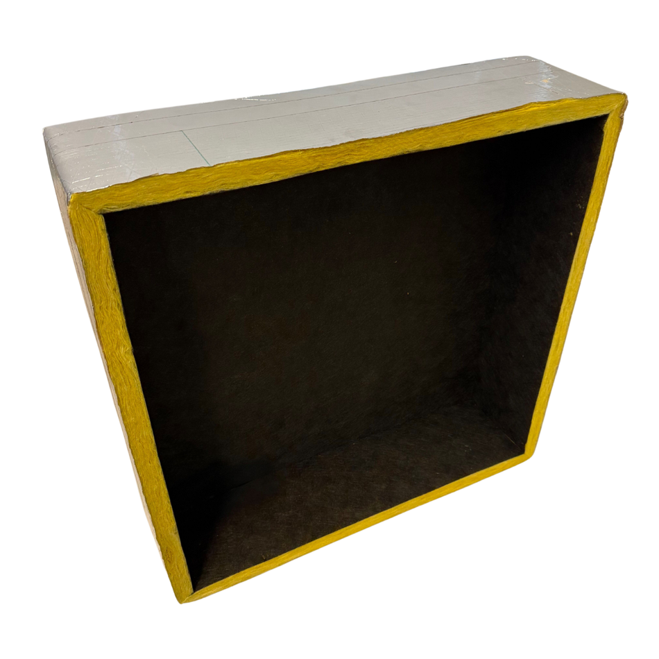 EZ Plenum QuadraSnap 24x24 T-Bar Diffuser R6 Fiberglass Insulated Backpan