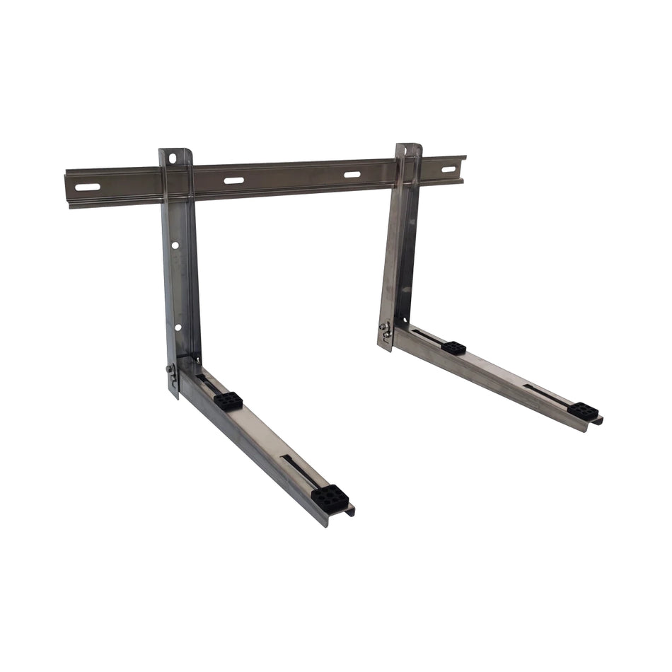 304 stainless mini split wall mounting bracket with foldable arms and vibration-absorbing pads (Armbridge)