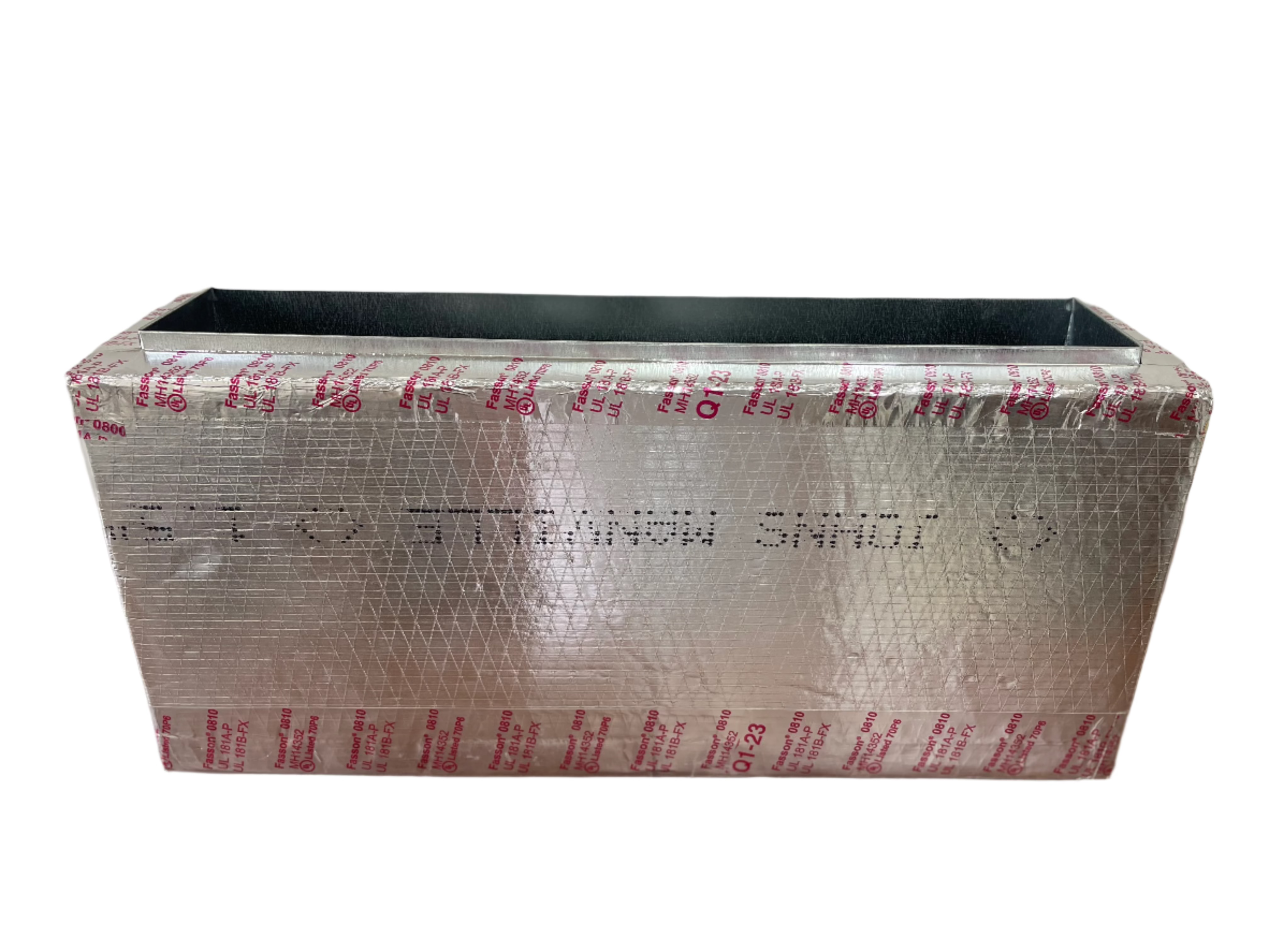 Plenum Coating EZ Plenum EZLP12X4 Assembled Fiberglass Linear Plenum Box fits 12