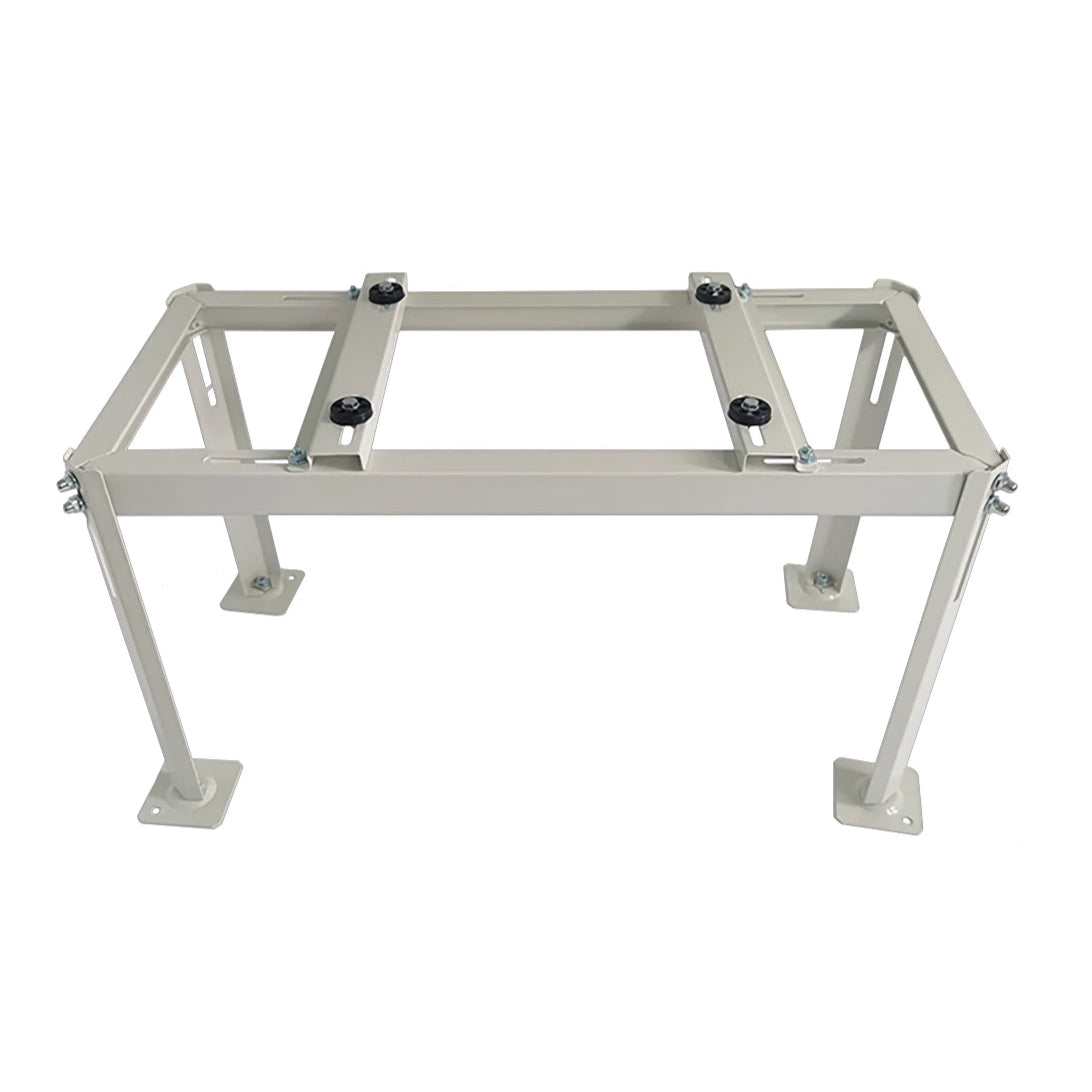 Heavy-duty mini split ground stand with 330 lb capacity for 9,000–36,000 BTU AC and heat pump condensers