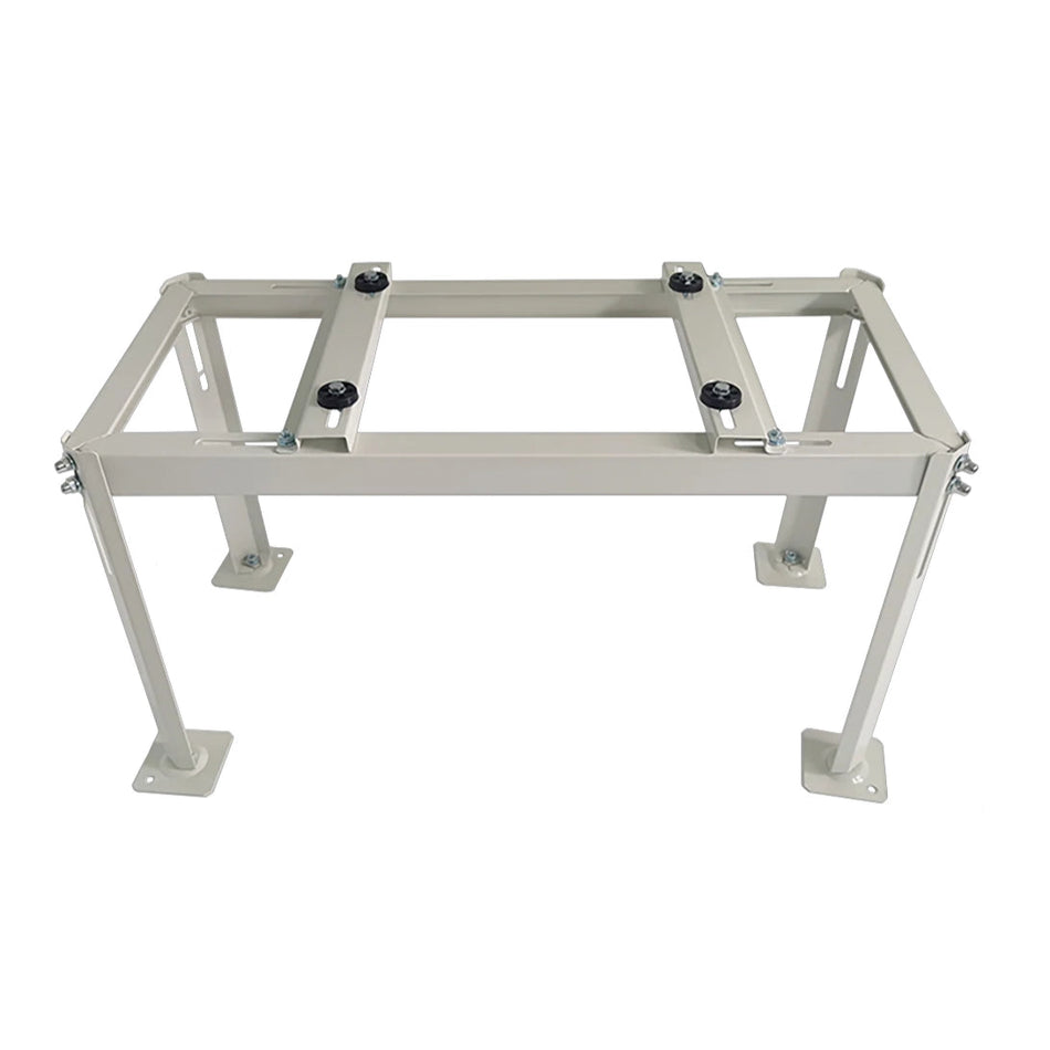 Heavy-duty mini split ground stand with 330 lb capacity for 9,000–36,000 BTU AC and heat pump condensers
