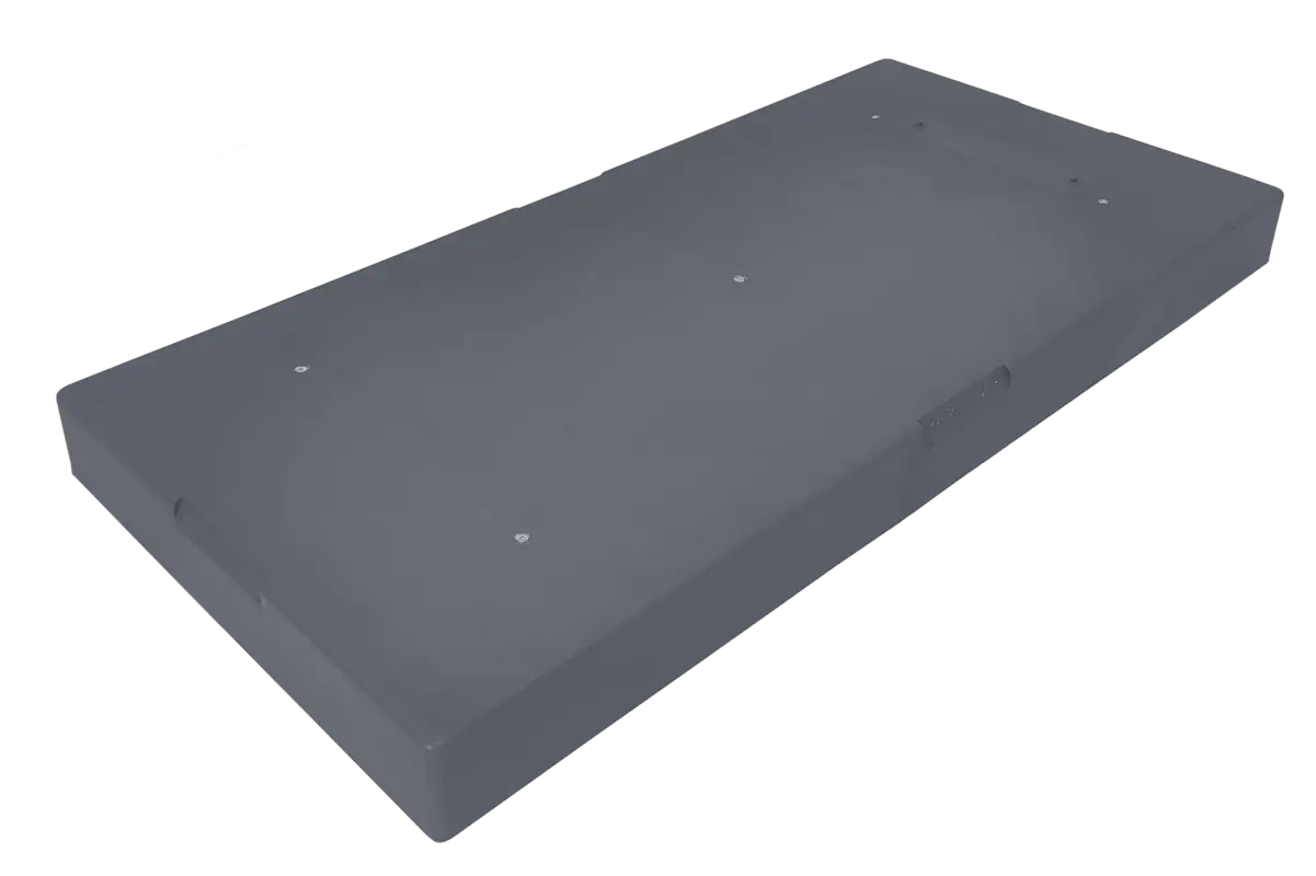 mini split condenser pad 38x18x3 with anti-slip shock-absorbing UV-resistant plastic base