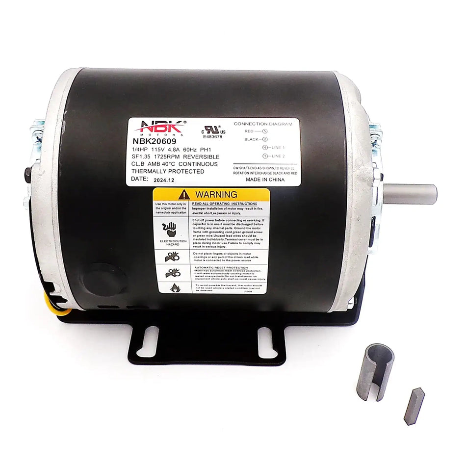 Blower Fan Motor (Self-Cooled) 115V, 1/4HP, 1725 RPM Replaces AO Smith GF2024, Packard 45014, Emerson 8000