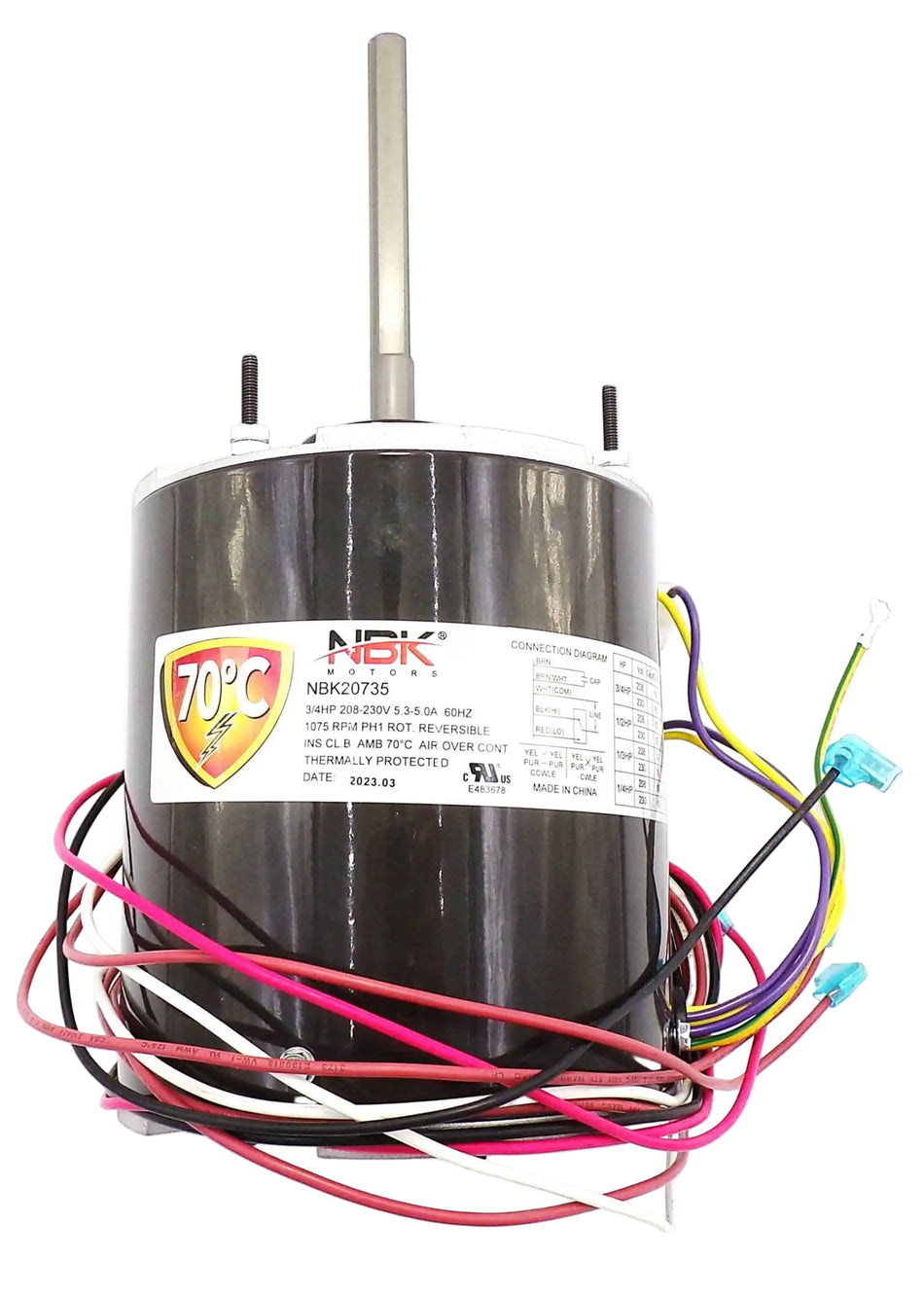 Condenser Fan Motor Replaces Nidec US Motors 5482H