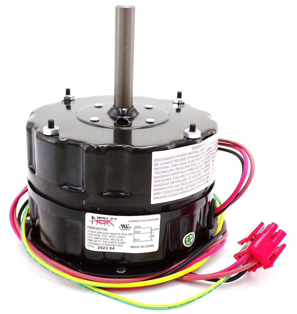 Condenser Fan Motor 208-230V 1/12HP Replaces York 024-26019-000