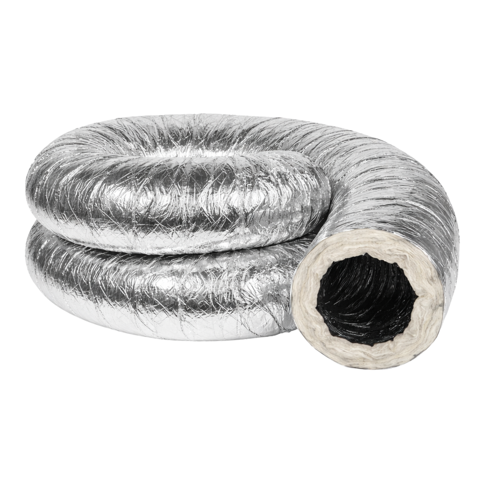 20"-Inch R6 Insulated HVAC Flexible Air Duct - 25' Feet Length