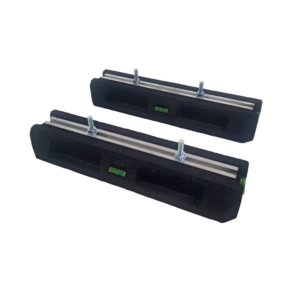 Rubber feet mounting set for mini split condenser with heavy-duty adjustable base and built-in leveler