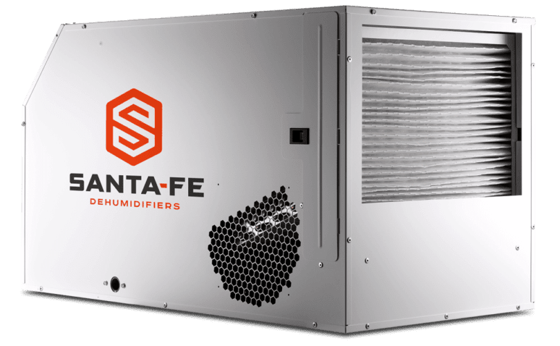 Santa Fe Impact155 Horizontal Dehumidifier for Large Basements, Garages and Crawl Spaces